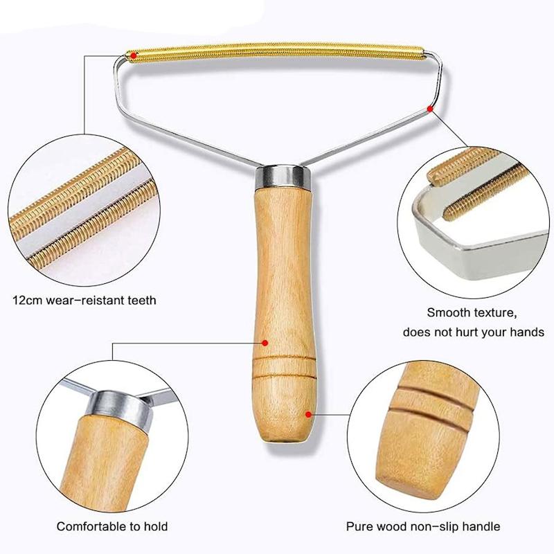 پرزگير دسته چوبی فرش