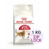 غذای خشک گربه رویال کنین مدل فیت Royal Canin Fit وزن 1 کیلوگرم در زیپ لاک