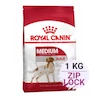غذای خشک سگ رویال کنین مدل بالغ نژاد متوسط مدیوم ادالت Royal Canin Medium Adult وزن 1 کیلوگرم در زیپ لاک