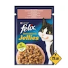 پوچ گربه فلیکس با طعم ماهی قزل آلا و میگو در ژله Felix with Sealach & Shrimp in Jelly وزن 75 گرم