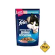 پوچ گربه فلیکس با طعم ماهی سالمون و ساردین در ژله Felix with Salmon & Sardin in Jelly وزن 75 گرم