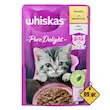 پوچ بچه گربه ویسکاس با طعم مرغ در ژله Whiskas Kitten with Chicken in Jelly وزن 85 گرم