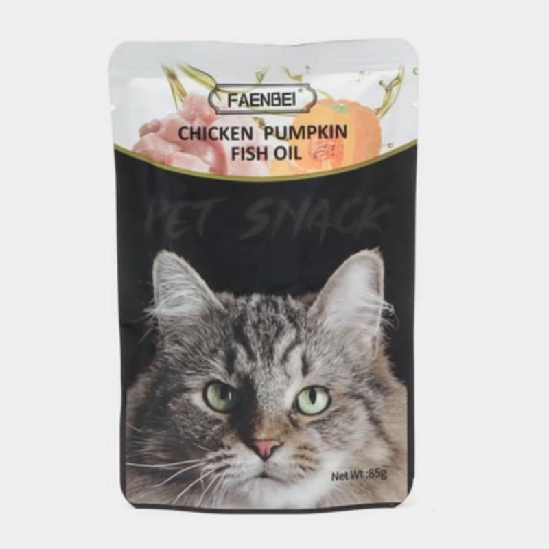 پوچ گربه فنبی طعم مرغ، کدوتنبل و روغن ماهی 85 گرم