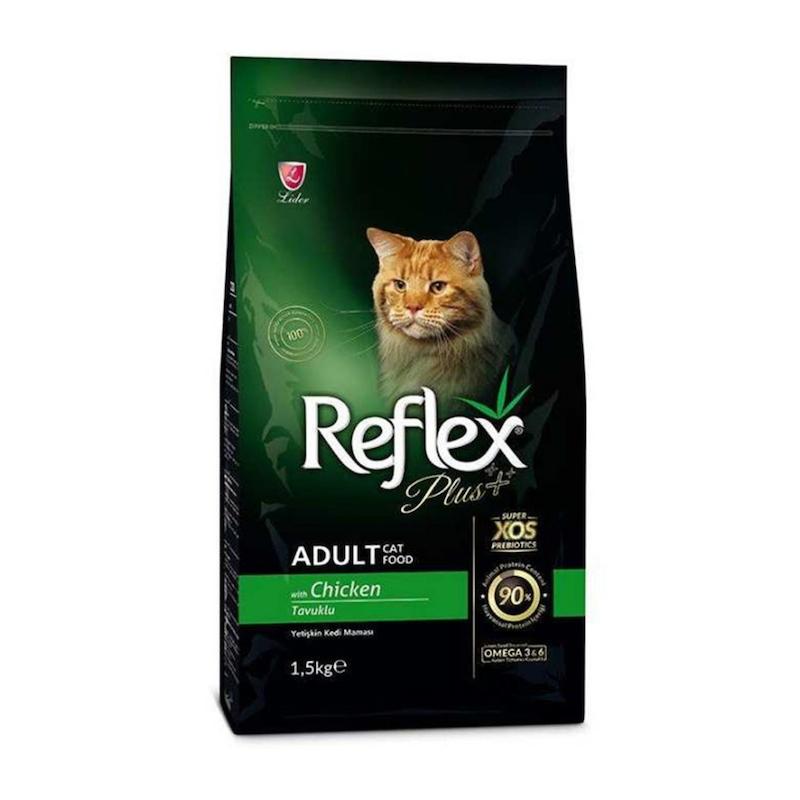 غذای خشک گربه بالغ وزن 1.5 کیلوگرم رفلکس پلاس طعم مرغ