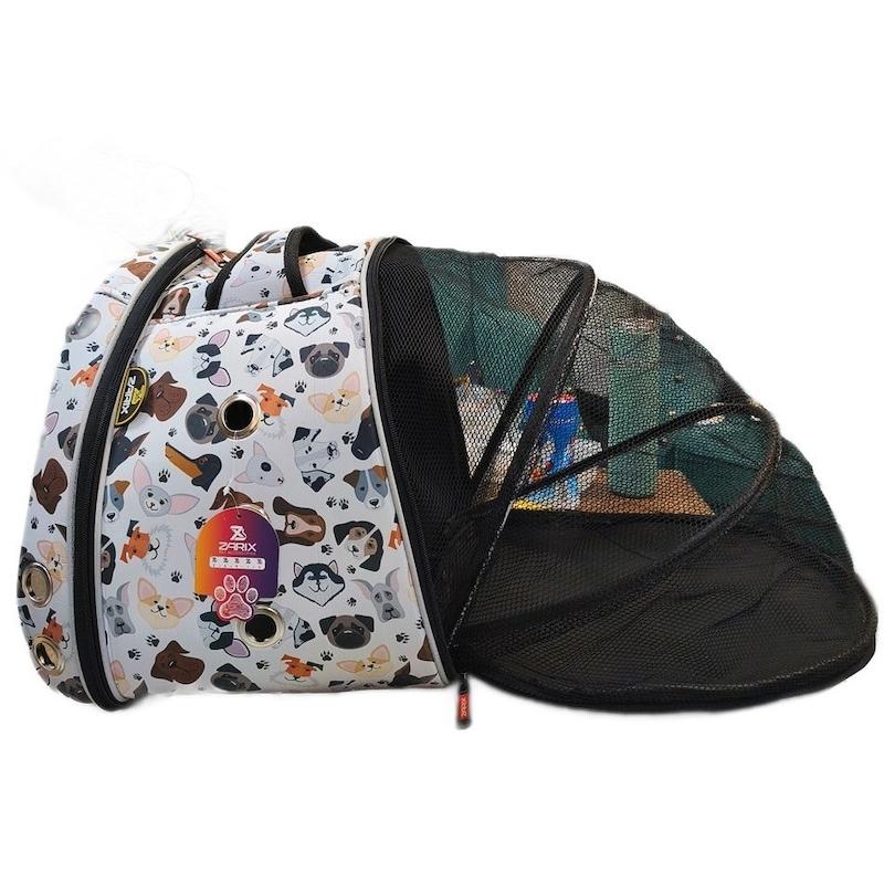 کوله‌پشتی فضایی پارک‌دار زاریکس مخصوص حمل گربه و سگ رنگ سفید