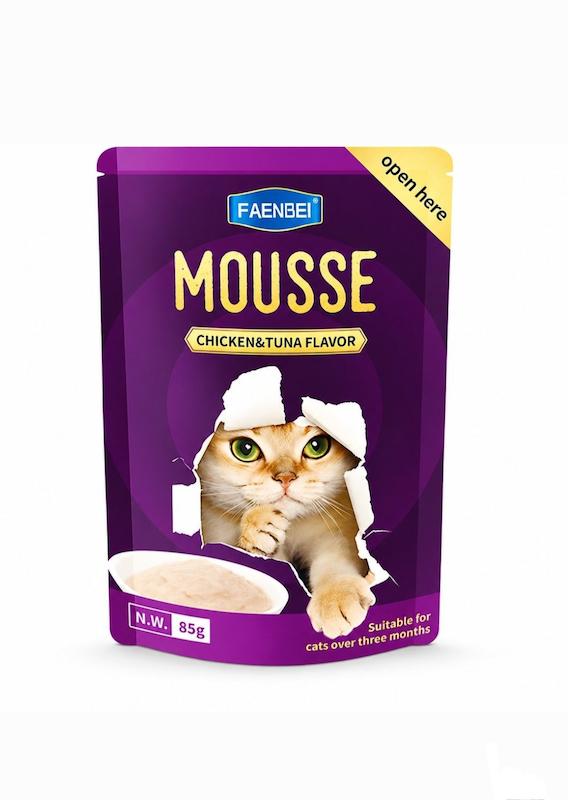 پوچ گربه فنبی موس مرغ و ماهی تن 85 گرمی