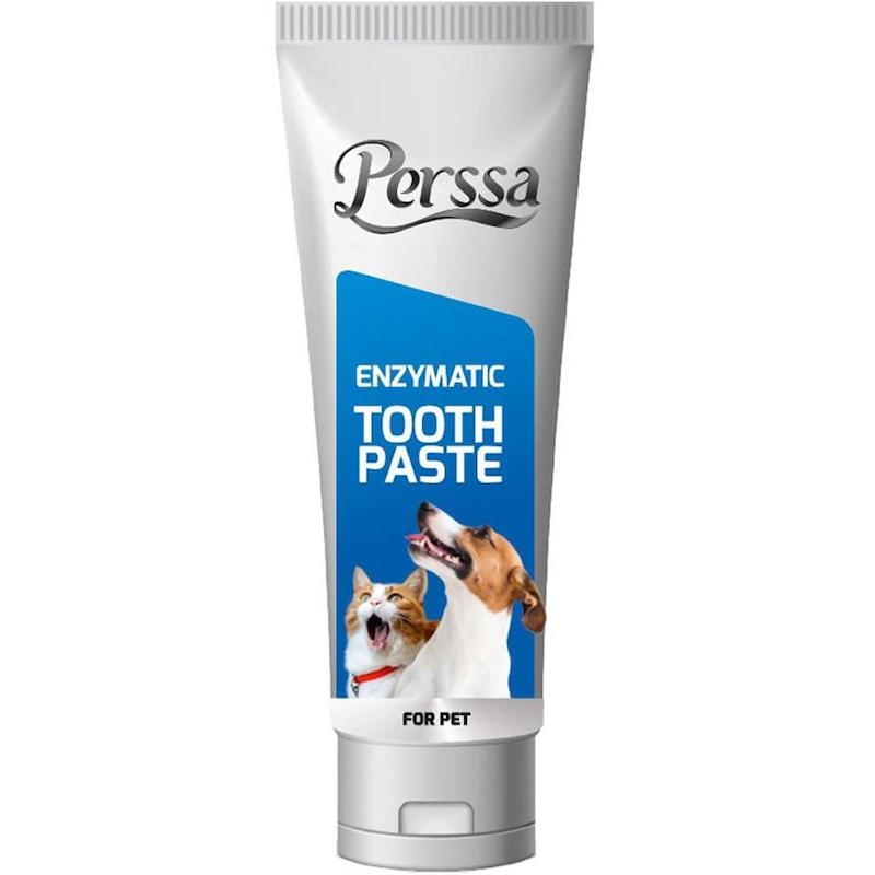 خمیر دندان آنزیمی پرسا مخصوص سگ و گربه وزن ۱۰۰ گرم