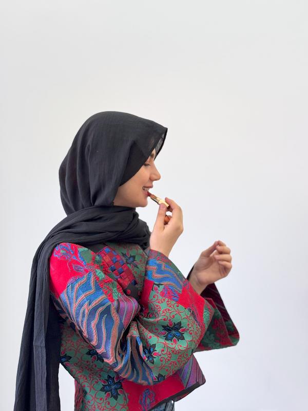 شال وال نخ مشکی 