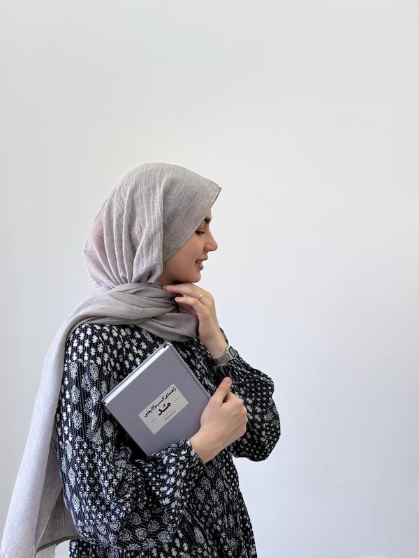 شال وال نخ طوسی روشن