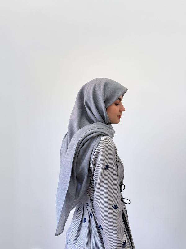روسری وال نخ طوسی 