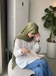 شومیز موسلین چین دار سفید