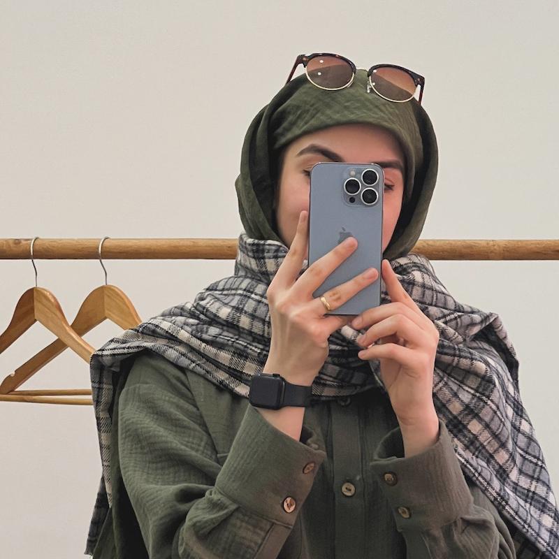 شومیز موسلین بیسیک سبز 