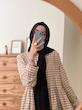 شومیز چهارخونه چین دار 