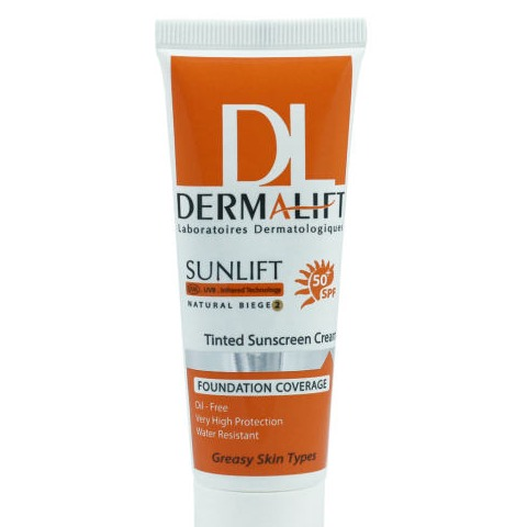 کرم ضد آفتاب رنگی مناسب پوست چرب درمالیفت 40ml