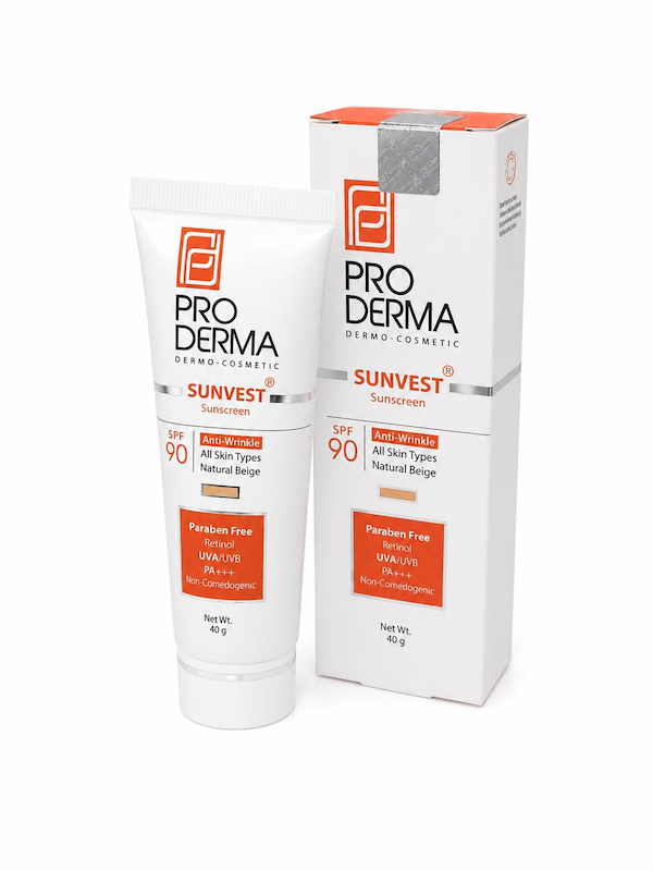 ضد آفتاب و ضد چروک رنگی SPF90 پرودرما