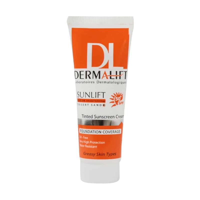 کرم ضد آفتاب SPF50 پوست چرب بی رنگ درمالیفت 40 میلی لیتر
