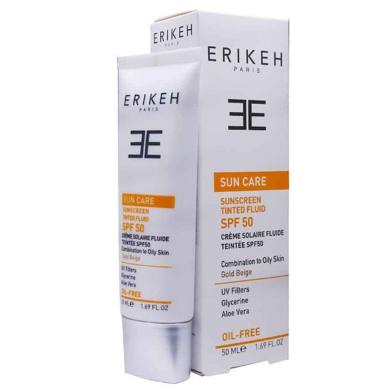 فلوئید ضد آفتاب SPF50 اریکه مناسب پوست چرب و مختلط 50 میلی لیتر