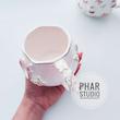 ماگ سرامیکی قاب و پروانه طلا
