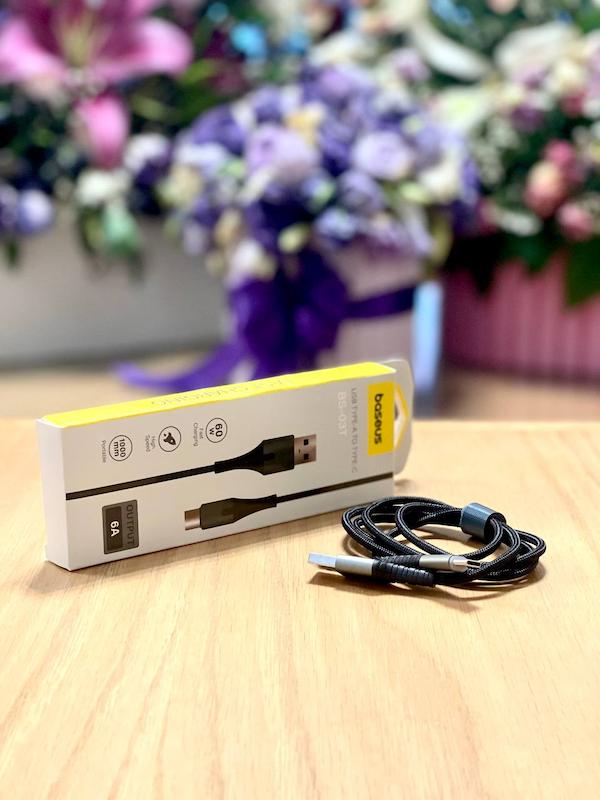 کابل شارژ تایپ سی سوپر فست شارژ باسئوس 