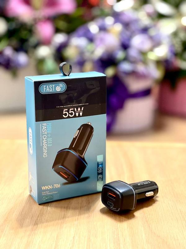 شارژر فندکی فست شارژ 2 پورت PD 