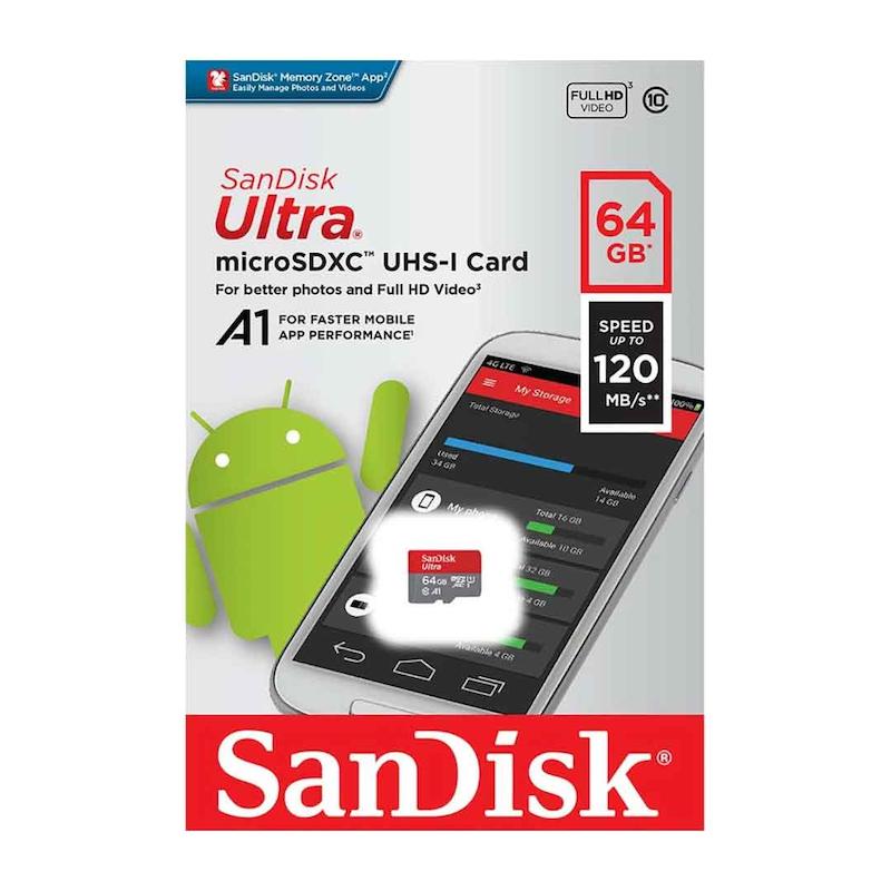 کارت حافظه Micro SD 64GB 120Mb/s sandisk