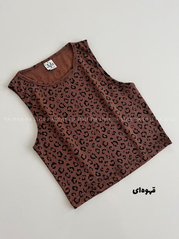 کراپ تاپ حلقه ای پلنگی