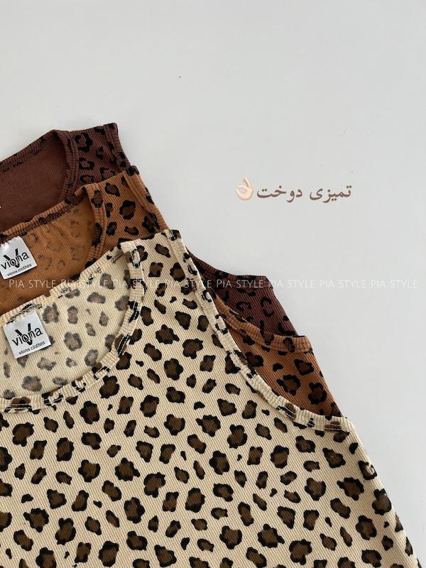 کراپ تاپ حلقه ای پلنگی