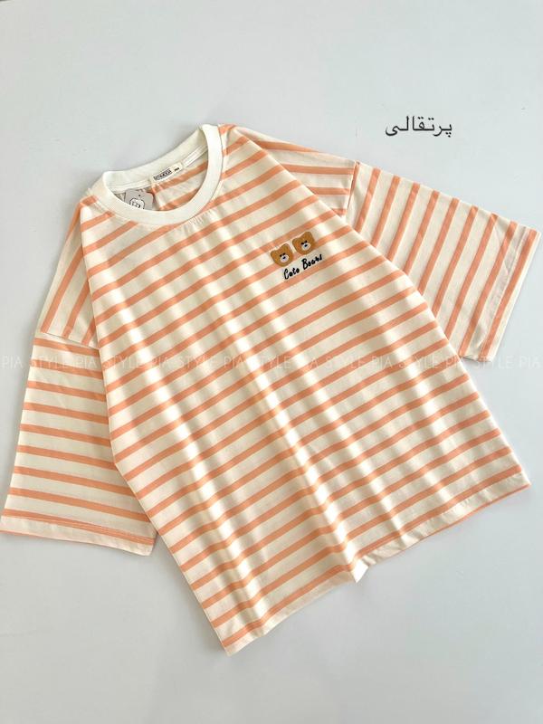 تیشرت باکسی راه راه تدی