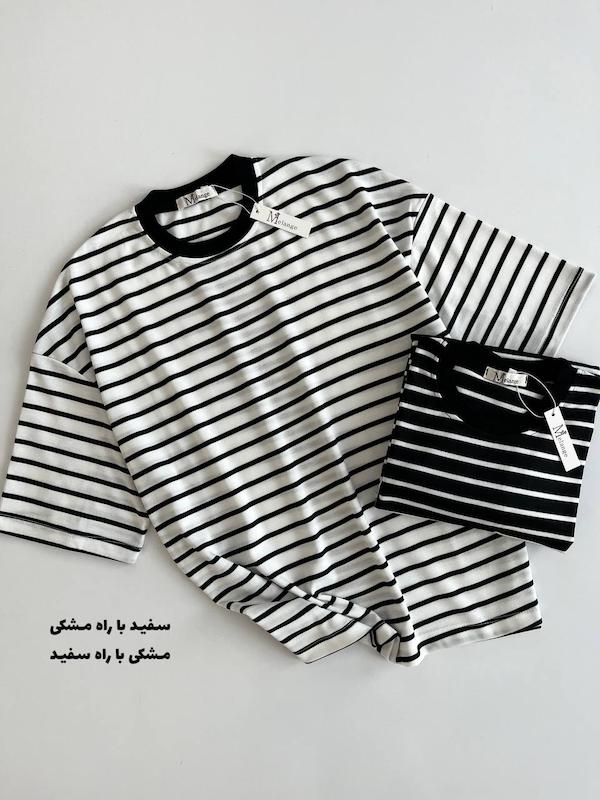 تیشرت لانگ راه راه