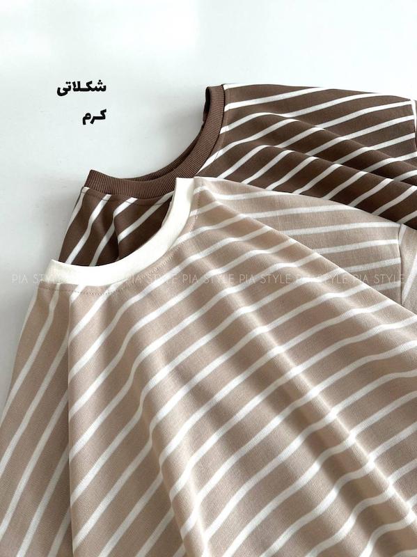 تیشرت لانگ راه راه
