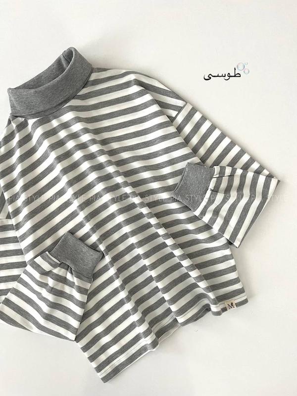 بلوز یقه اسکی راه راه