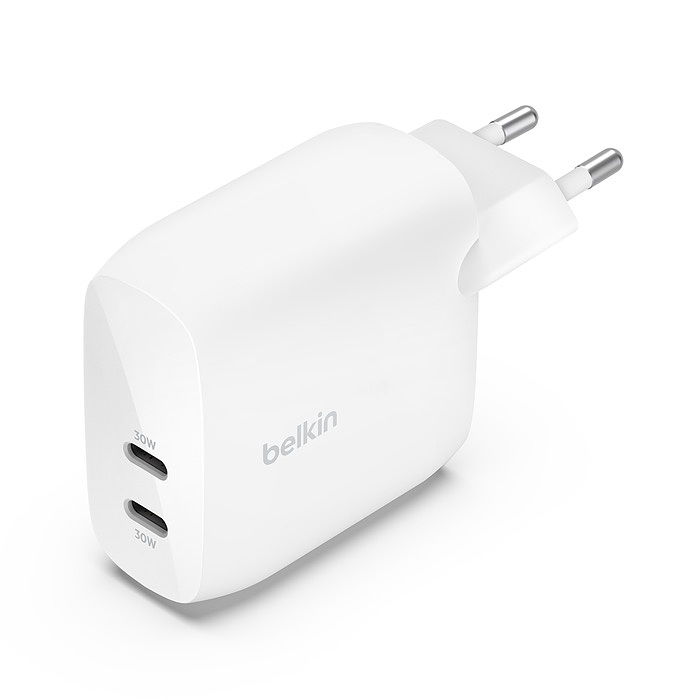 شارژر دیواری بلکین مدل WCB010WH PPS توان 60 وات ا Belkin BoostCharge Pro USB-C Wall Charger With PPS 60W