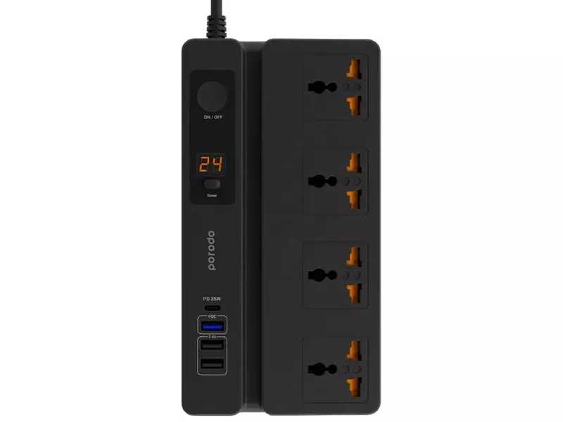 چند راهی برق Porodo مدل MULTI - FUNCTION SOCKET