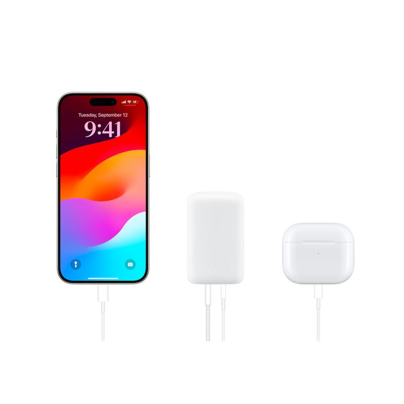شارژر دیواری بلکین مدل Belkin BoostCharger Dual Wall Charger 42W