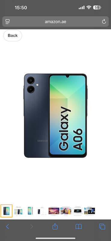 گوشی سامسونگ مدل A06 ظرفیت ۶۴ گیگ رم ۴ رجیستر شده همراه با گارانتی شرکتی