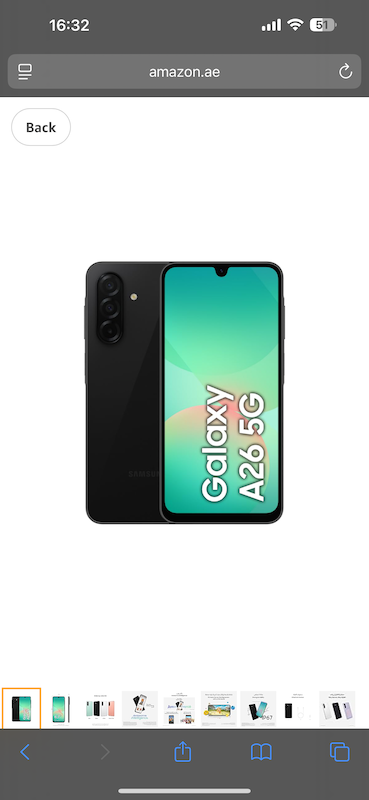 گوشی سامسونگ مدل A26 ظرفیت ۲۵۶ گیگ - رم ۸  رجیستر شده همراه با گارانتی شرکتی