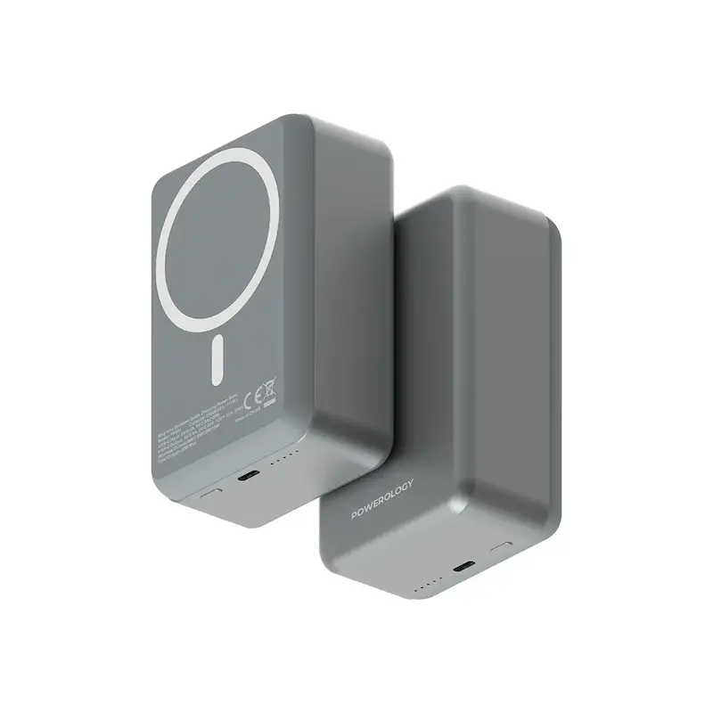 پاوربانک مگ سیف ۳۰ هزار میلی آمپر پاورلوژی مدل PoweroLogy Magsafe Aluminum 30000mah