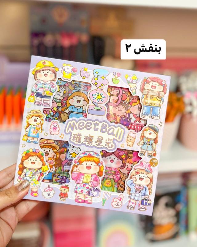 پک ۱۰۰ ورقی استیکر شفاف