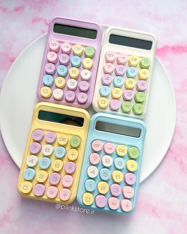 ماشین حساب دکمه رنگی پینترستی سایز کوچک