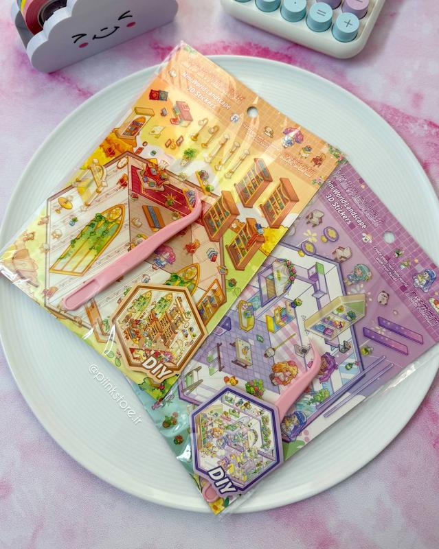 استیکر طراحی اتاق سه بعدی+پنس مخصوص