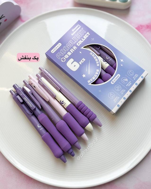 پک ۶ عددی رواننویس گریپ دار پینترستی MOKA(موکا)