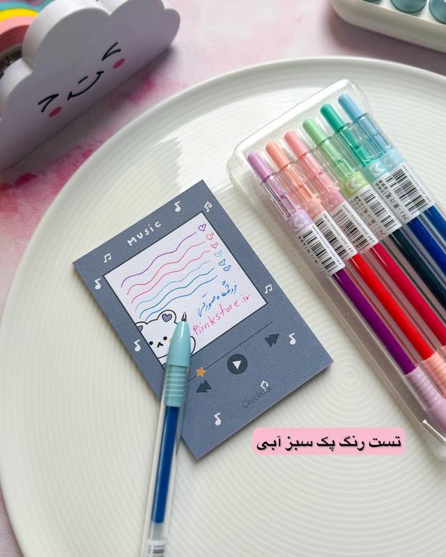 پک ۶ رنگ خودکار کلیکی ژله ای 