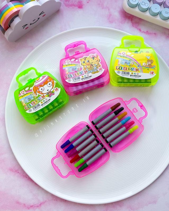 ماژیک ۱۲ رنگ مینی چمدانی