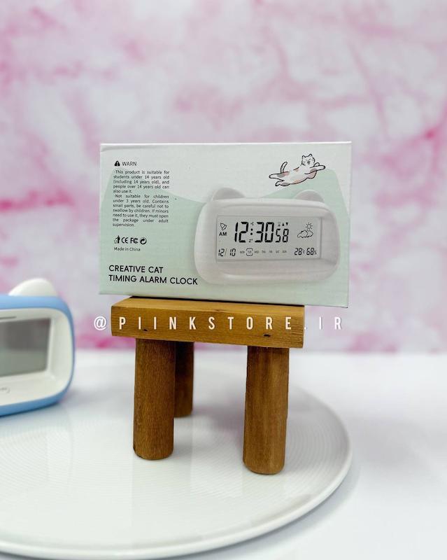 ساعت دیجیتال صفحه شفاف پینترستی گربه
