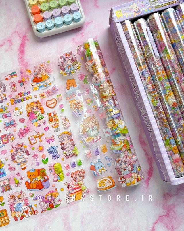 استیکر رولی بزرگ دختر کیوت ۳