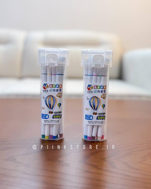 ماژیک رنگ آمیزی ۱۲ رنگ بالن 