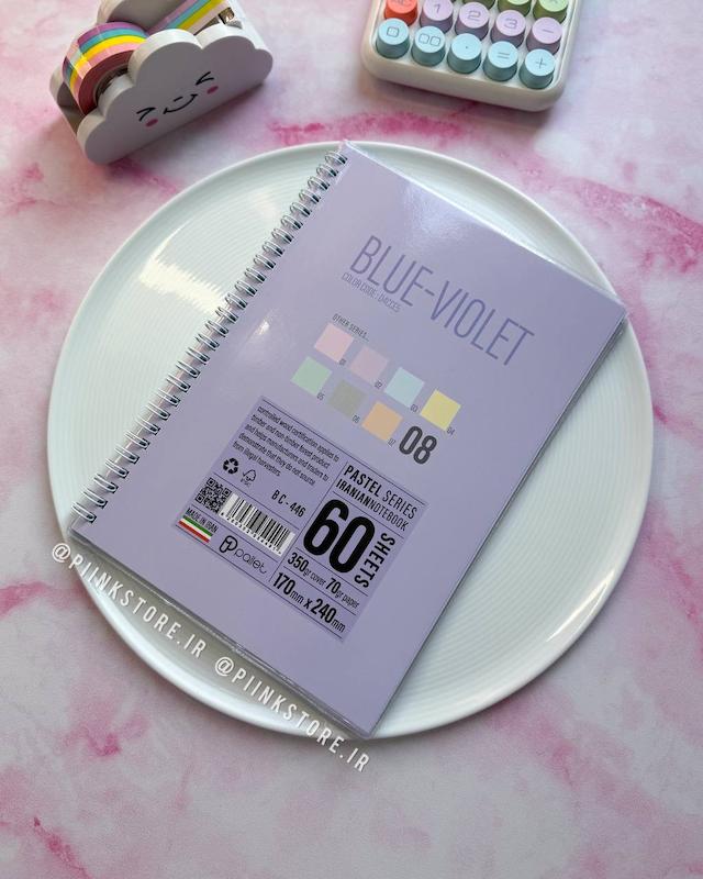 دفتر ۶۰ برگ مجلد پاستلی PASTEL