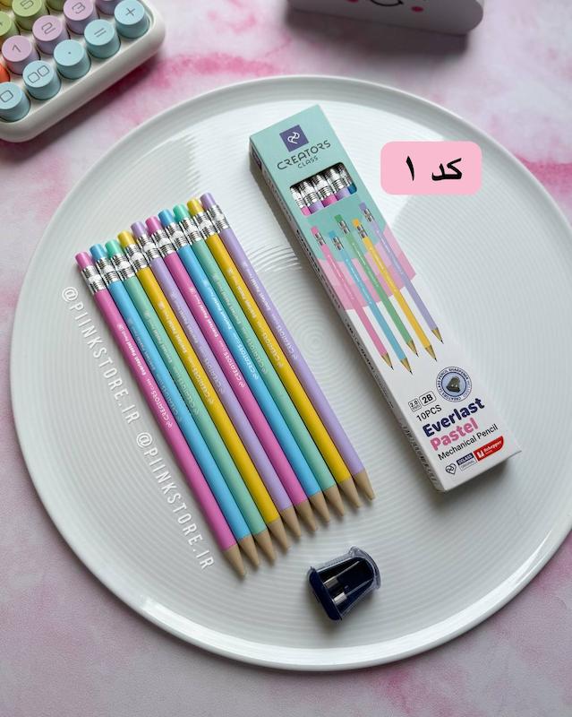 پک ۱۰ عددی مداد اتودی مکانیکال + تراش مخصوص سی کلاس اورلست 