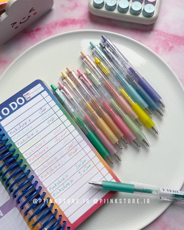 رواننویس پاستلی کلیکی ژله ای ۱۲ رنگ برند ODEMEI