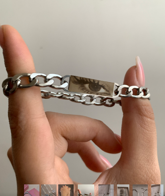 دستبند حکاکی چشم